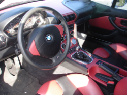 2000 BMW M Coupe in Titanium Silver Metallic over Imola Red & Black Nappa - Interior