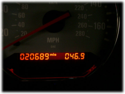 2001 BMW M Coupe in Black Sapphire Metallic over Black Nappa - Odometer