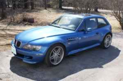 2001 BMW M Coupe in Estoril Blue Metallic over Estoril Blue & Black Nappa - Front 3/4