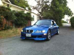 2001 BMW M Coupe in Estoril Blue Metallic over Black Nappa - Front 3/4