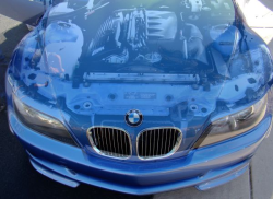 2001 BMW M Coupe in Estoril Blue Metallic over Dark Gray & Black Nappa
