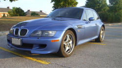 2001 BMW M Coupe in Estoril Blue Metallic over Estoril Blue & Black Nappa - Front 3/4