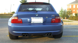 2001 BMW M Coupe in Estoril Blue Metallic over Estoril Blue & Black Nappa - Back