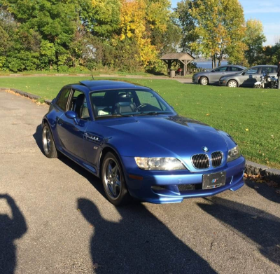 2001 BMW M Coupe in Estoril Blue Metallic over Estoril Blue & Black Nappa