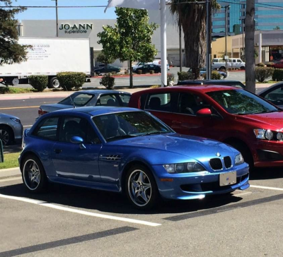2001 BMW M Coupe in Estoril Blue Metallic over Estoril Blue & Black Nappa