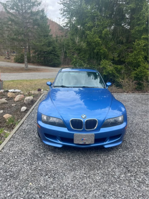 2001 BMW M Coupe in Estoril Blue Metallic over Estoril Blue & Black Nappa