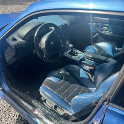 2001 BMW M Coupe in Estoril Blue Metallic over Estoril Blue & Black Nappa