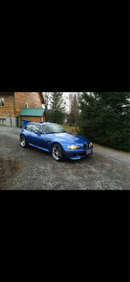 2001 BMW M Coupe in Estoril Blue Metallic over Estoril Blue & Black Nappa