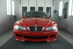 2001 BMW M Coupe in Imola Red 2 over Imola Red & Black Nappa - Front