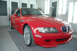 2001 BMW M Coupe in Imola Red 2 over Imola Red & Black Nappa - Front 3/4