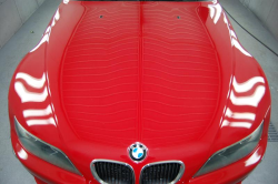 2001 BMW M Coupe in Imola Red 2 over Imola Red & Black Nappa - Hood
