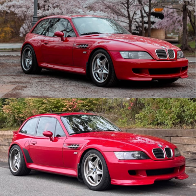 2001 BMW M Coupe in Imola Red 2 over Imola Red & Black Nappa