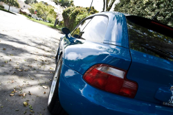 2001 BMW M Coupe in Laguna Seca Blue over Laguna Seca Blue & Black Nappa - Side Detail
