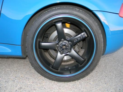 2001 BMW M Coupe in Laguna Seca Blue over Laguna Seca Blue & Black Nappa - Axis Hiro Wheel