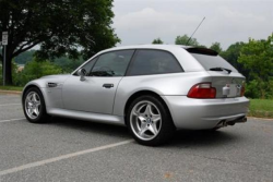 2001 BMW M Coupe in Titanium Silver Metallic over Black Nappa - Rear 3/4