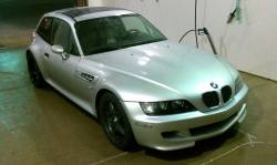 2001 BMW M Coupe in Titanium Silver Metallic over Black Nappa - Front 3/4