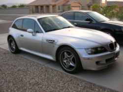 2001 BMW M Coupe in Titanium Silver Metallic over Black Nappa - Front 3/4