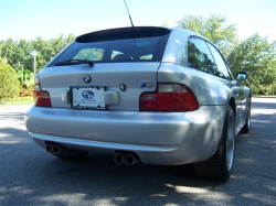 2001 BMW M Coupe in Titanium Silver Metallic over Dark Gray & Black Nappa - Rear 3/4