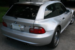 2001 BMW M Coupe in Titanium Silver Metallic over Black Nappa - Rear 3/4