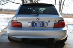 2001 BMW M Coupe in Titanium Silver Metallic over Black Nappa - Back