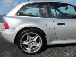 2001 BMW M Coupe in Titanium Silver Metallic over Imola Red & Black Nappa - Side Detail