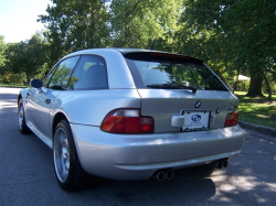 2001 BMW M Coupe in Titanium Silver Metallic over Dark Gray & Black Nappa - Rear 3/4
