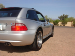 2001 BMW M Coupe in Titanium Silver Metallic over Black Nappa - Side Detail