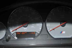 2001 BMW M Coupe in Titanium Silver Metallic over Laguna Seca Blue & Black Nappa - Odometer