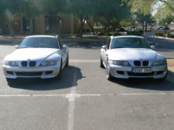 2001 BMW M Coupe in Titanium Silver Metallic over Black Nappa - On the Left