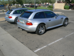 2001 BMW M Coupe in Titanium Silver Metallic over Black Nappa - In the Foreground