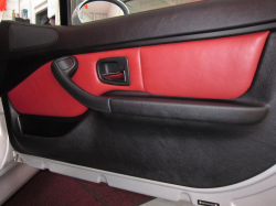 2001 BMW M Coupe in Titanium Silver Metallic over Imola Red & Black Nappa - Passenger Door
