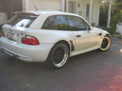 2002 BMW M Coupe in Alpine White 3 over Black Nappa - Rear 3/4