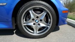 2002 BMW M Coupe in Estoril Blue Metallic over Estoril Blue & Black Nappa - Front Passenger Wheel