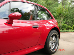 2002 BMW M Coupe in Imola Red 2 over Imola Red & Black Nappa - Side Detail