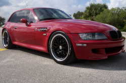 2002 BMW M Coupe in Imola Red 2 over Imola Red & Black Nappa - Front 3/4