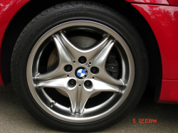 2002 BMW M Coupe in Imola Red 2 over Imola Red & Black Nappa - Front Driver Wheel