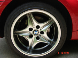 2002 BMW M Coupe in Imola Red 2 over Imola Red & Black Nappa - Rear Passenger Wheel