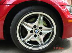 2002 BMW M Coupe in Imola Red 2 over Imola Red & Black Nappa - Front Passenger Wheel
