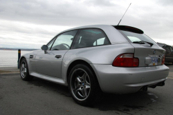 2002 BMW M Coupe in Titanium Silver Metallic over Black Nappa - Rear 3/4