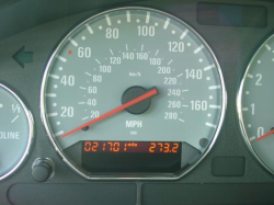 2002 BMW M Coupe in Titanium Silver Metallic over Black Nappa - Odometer