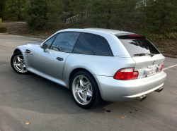 1999 BMW M Coupe in Arctic Silver Metallic over Black Nappa - Rear 3/4