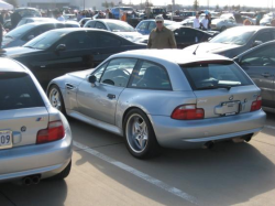 1999 BMW M Coupe in Arctic Silver Metallic over Dark Gray & Black Nappa - Rear 3/4
