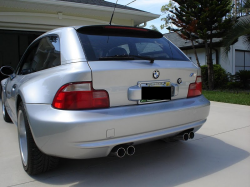 1999 BMW M Coupe in Arctic Silver Metallic over Dark Gray & Black Nappa - Back