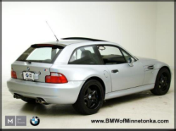 1999 BMW M Coupe in Arctic Silver Metallic over Black Nappa - Rear 3/4