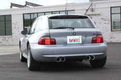 1999 BMW M Coupe in Arctic Silver Metallic over Estoril Blue & Black Nappa - Back