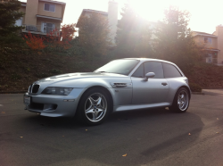 1999 BMW M Coupe in Arctic Silver Metallic over Black Nappa - Front 3/4