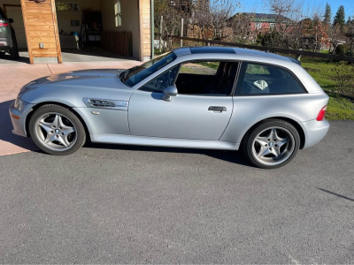 1999 BMW M Coupe in Arctic Silver Metallic over Dark Gray & Black Nappa