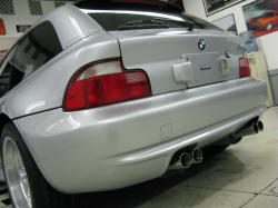 1999 BMW M Coupe in Arctic Silver Metallic over Black Nappa - Back Detail
