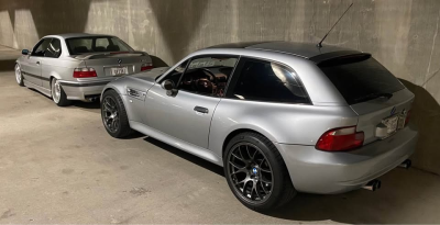 1999 BMW M Coupe in Arctic Silver Metallic over Dark Gray & Black Nappa