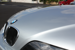 1999 BMW M Coupe in Arctic Silver Metallic over Estoril Blue & Black Nappa - Hood Detail